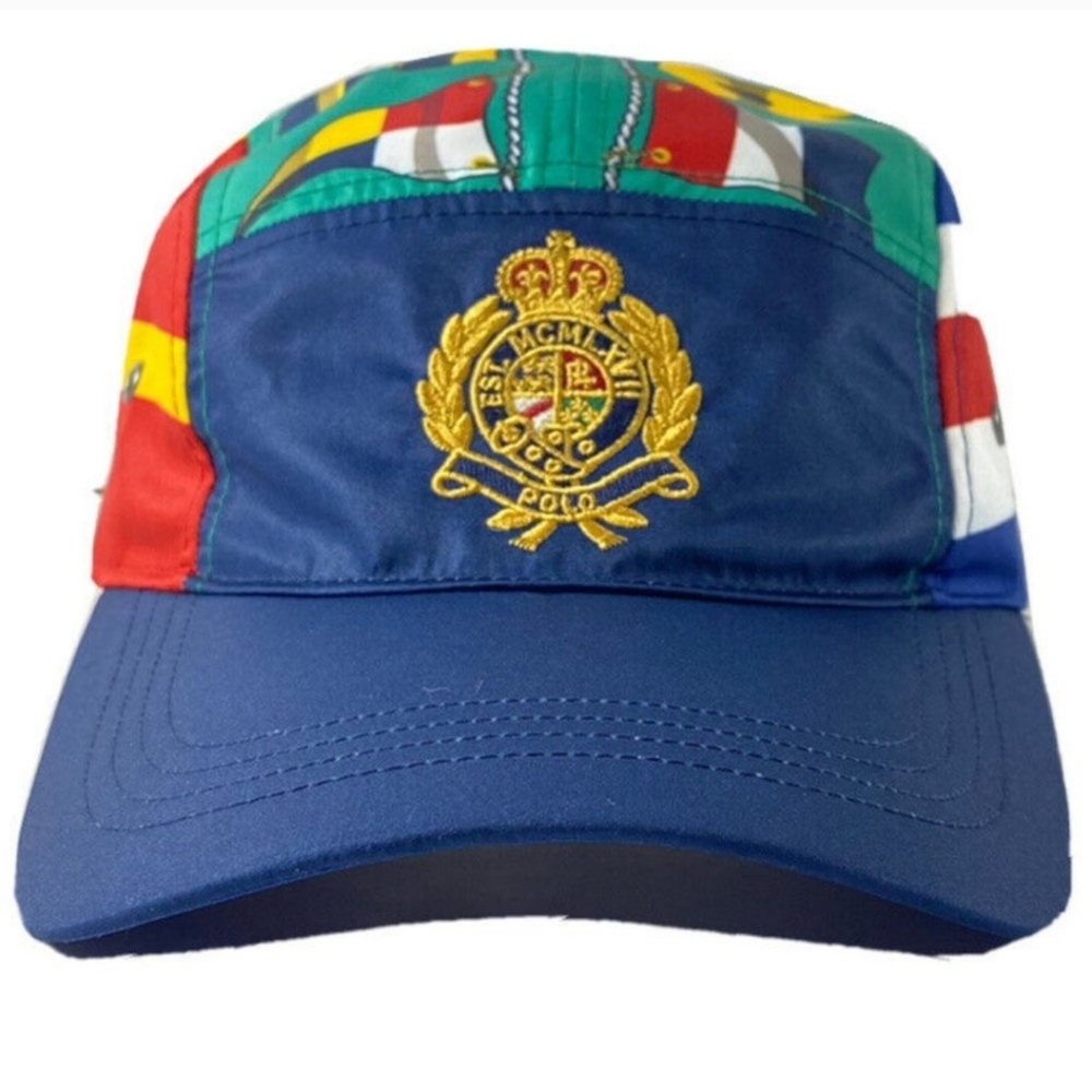 NWT Polo Ralph Lauren CP-93 Regatta Yacht Club Flag 5 Panel Hat Cap Adjustable